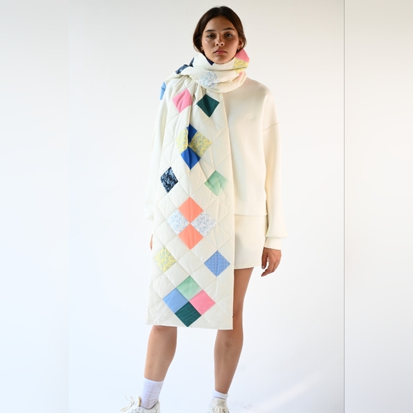 Colorful Patchwork Scarf - Picture 6 of 7